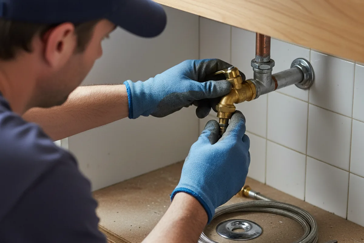 Shutoff valve and fitting work during Emergency Plumbing in Heiskell